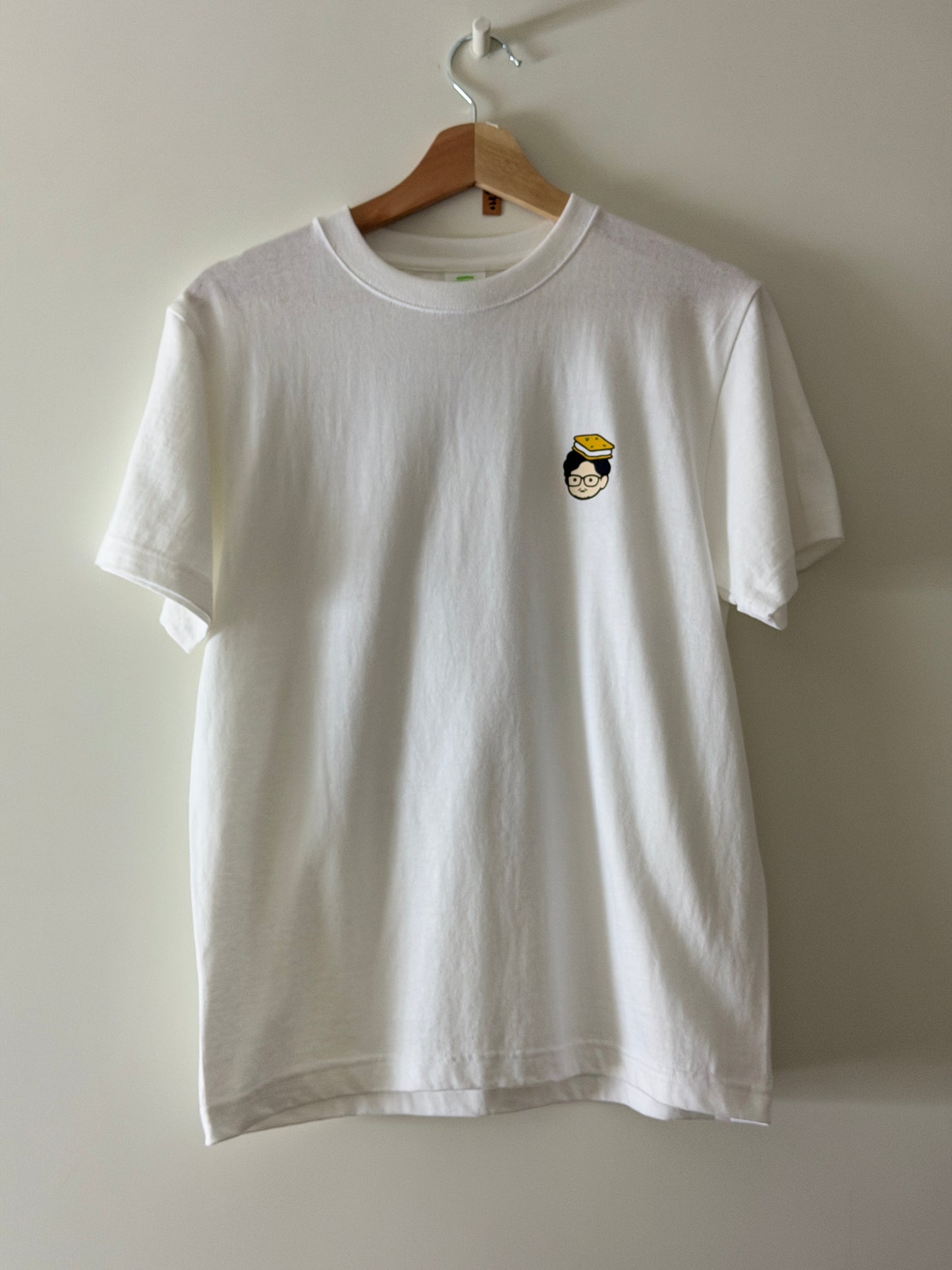 MESHI TO CHA半袖　牛軋餅(ヌガー)T　ホワイトTシャツ